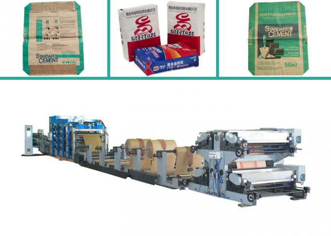 4 machines/sacs en papier automatiques de fabrication de sac de papier de ciment de tirage en couleurs faisant la ligne