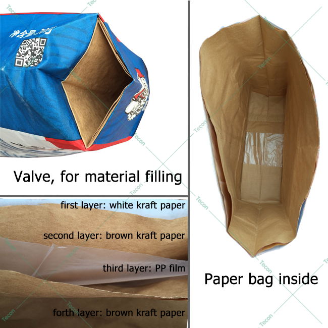 Machine de fabrication de sac de papier d'emballage de ciment de large échelle avec 21.3m x 2.3m x 1.8m