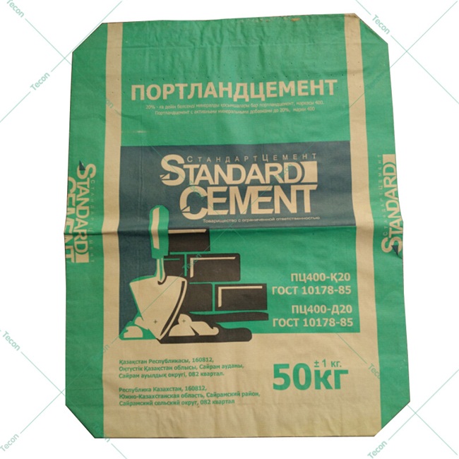Fond plat collant le sac de papier formant la machine qui peut emballer le ciment 50Kg