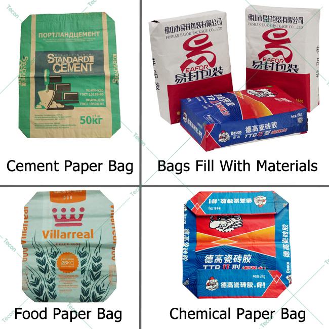 Sacs en papier en céramique de qualité de taille de Tecon/sacs en papier de Papier d'emballage faisant à machine le cachetage inférieur automatique